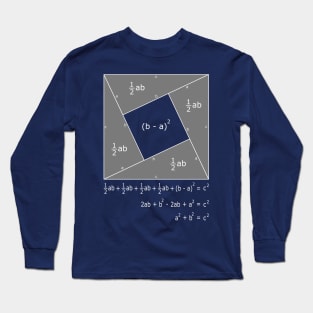 Pythagorean Theorem Algebraic Proof Long Sleeve T-Shirt